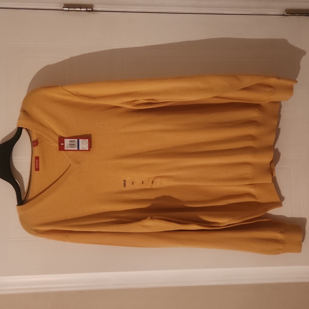 Mens, Pearl Yellow, Izod, Sweater, XL